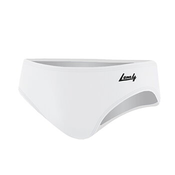Badehose Klassische C-Trunk Weiß (graues Innenfutter)