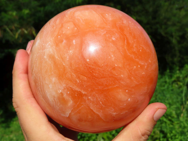Orange Kalcit Kula / Klot - Madagaskar - 2