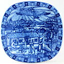 グナー・ニールンド  クリスマスプレート ブルー 陶板   Wall Plaque  1982年 19,5cm