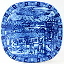 Gunnar Nylund (Christmas Plates) Annual Blue Wall Plate 1982 19,5 cm 
