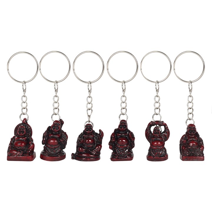 Röd Buddha  Nyckelring