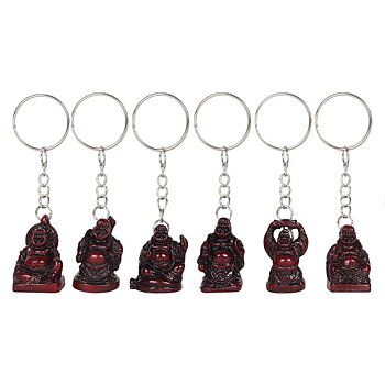 Röd Buddha  Nyckelring