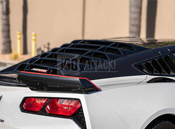 Bakfönster Louvers - Mattsvart (CORVETTE C7 14-19)