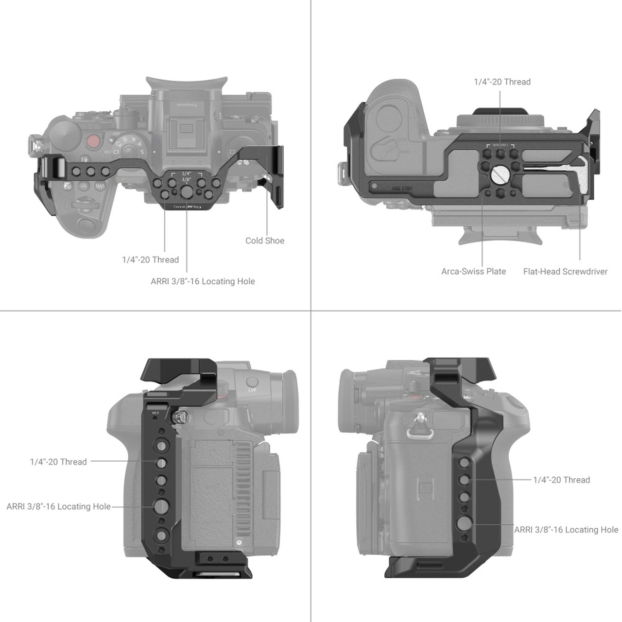 SmallRig 3784 Full Camera Cage for Panasonic LUMIX GH6 - 4