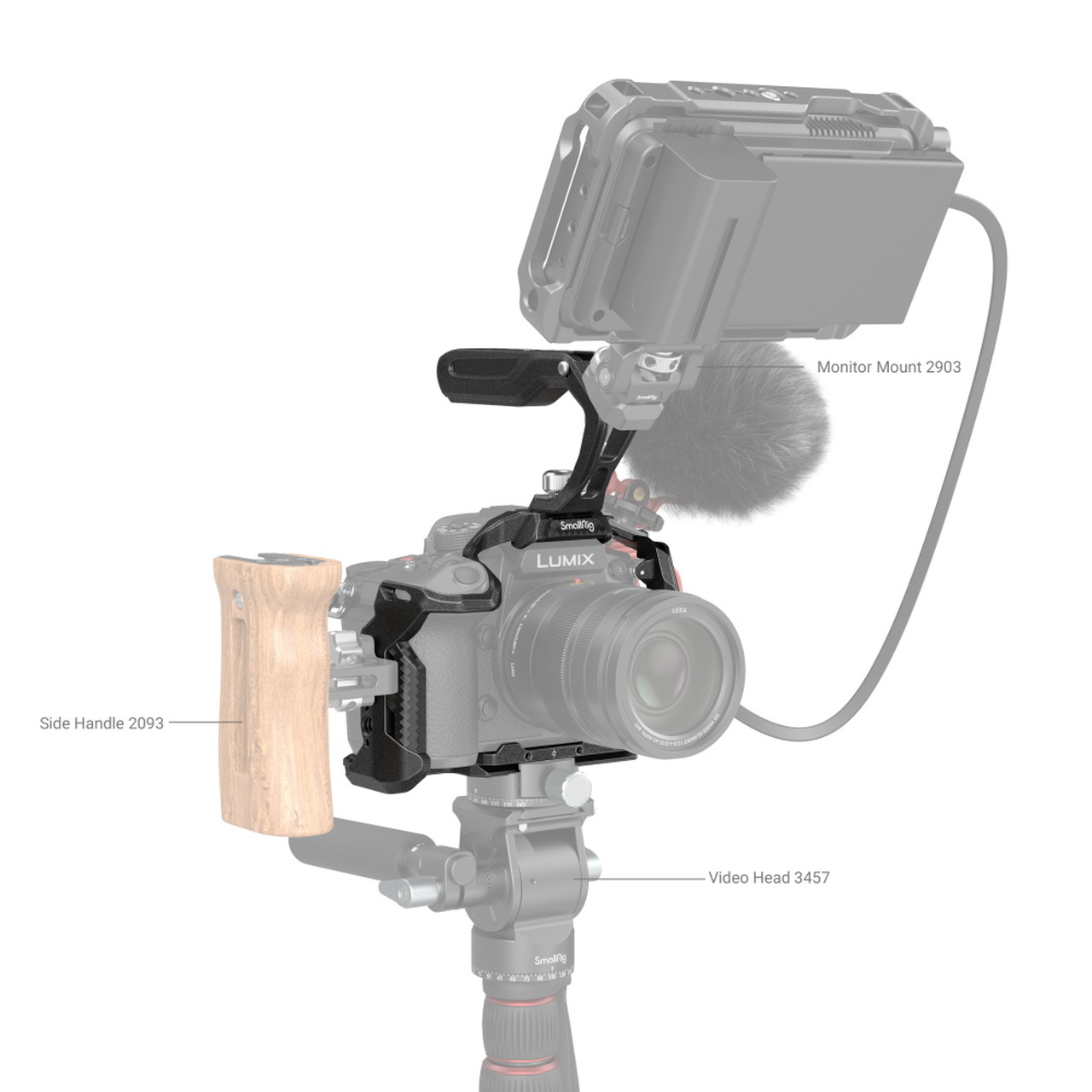 SmallRig 3441 “Black Mamba” Camera Cage Kit for Panasonic LUMIX GH6 - 4