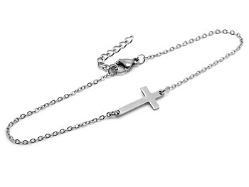 Kors Armband i Rostfritt Stål, Konfirmation Smycke