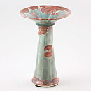 Isak Isaksson (2020) Unique Vase with Green/Red  Crystalline Glaze 18 cm