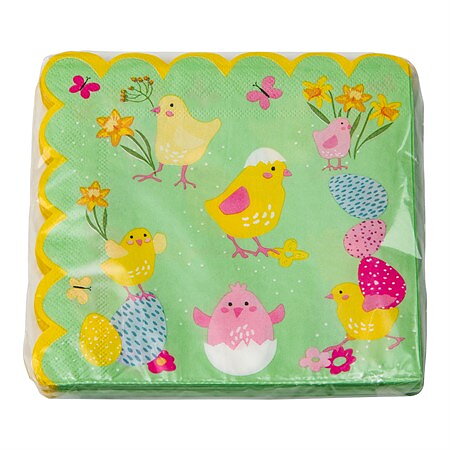 Easter NAPKINS 33 CM CHICKEN 16-P