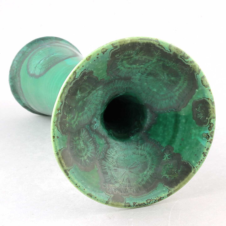 Isak Isaksson (2020) Unique Vase with Green Crystalline Glaze 20 cm