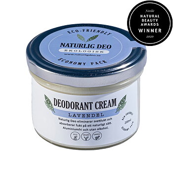 Krämdeo Lavendel 200ml ekonomipack, Naturlig Deo