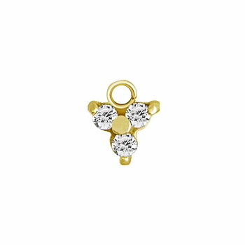 Hängsmycke till clicker - trinity charm - 24K PVD guld