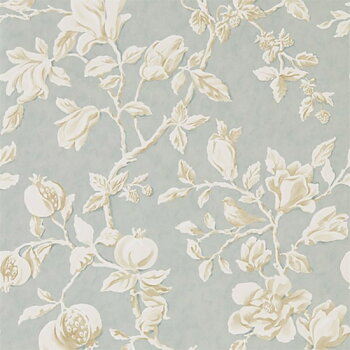 TAPET MAGNOLIA & POMEGRANATE, Grey Blue Parchment