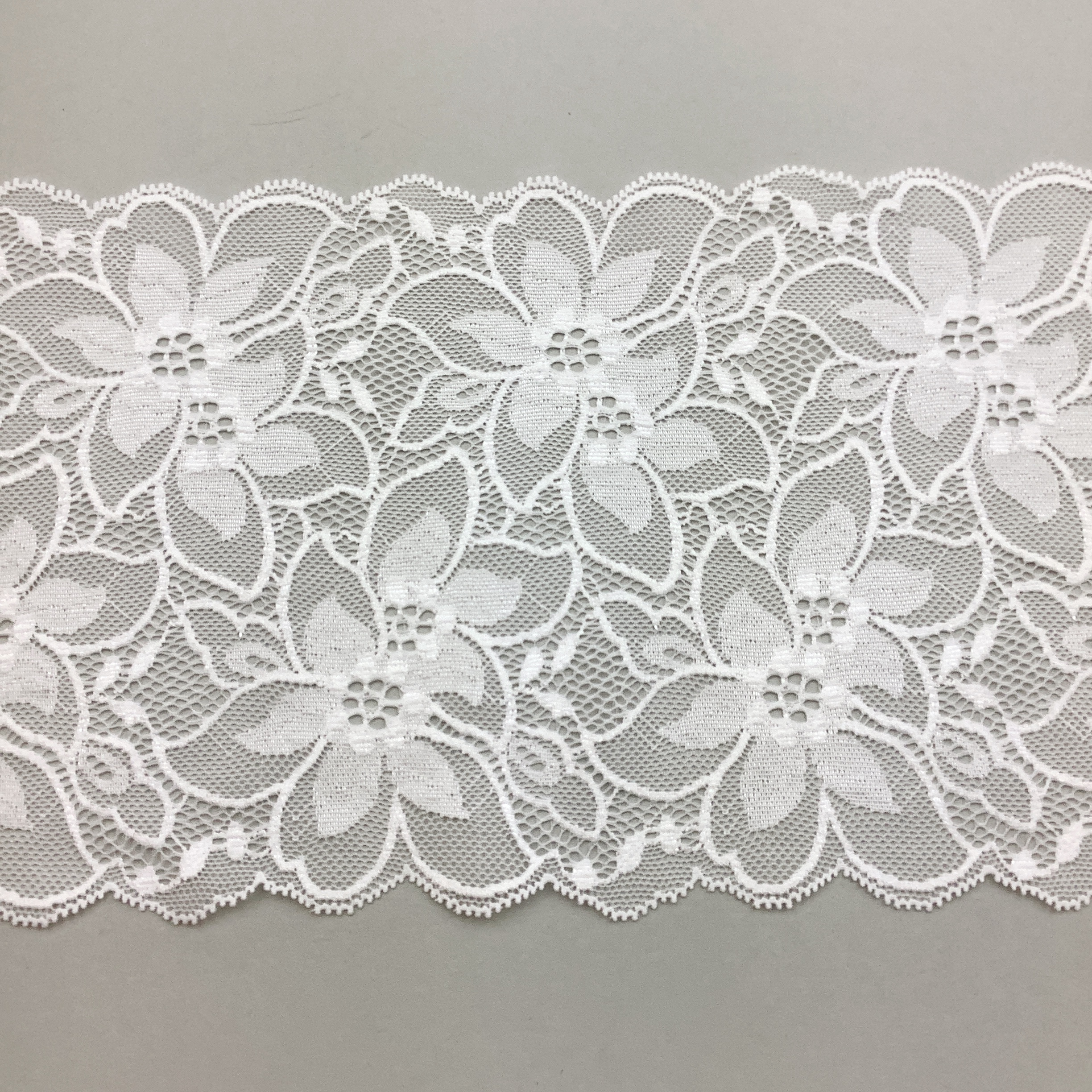 Stretch lace viscose Offwhite 17cm - AM2152