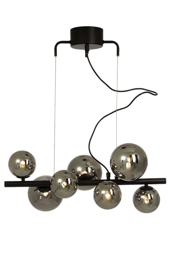 MOLEKYL taklampa L58, svart/rök - Aneta Lighting