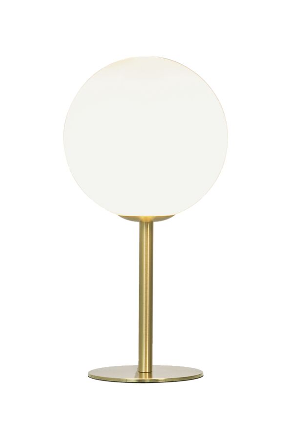 MOLEKYL bordlampa 1, matt mässing/vit - Aneta Lighting