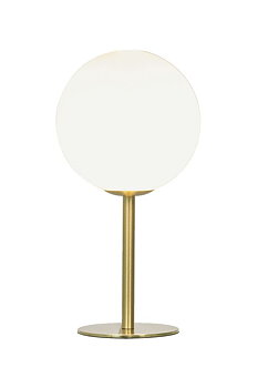 MOLEKYL bordlampa 1, matt mässing/vit - Aneta Lighting