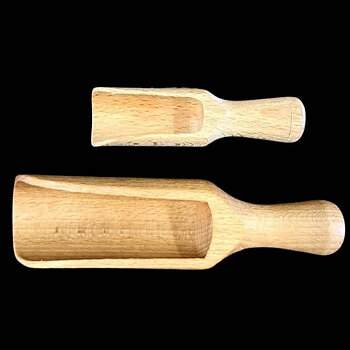 Skopa i trä - 9 och 14 cm