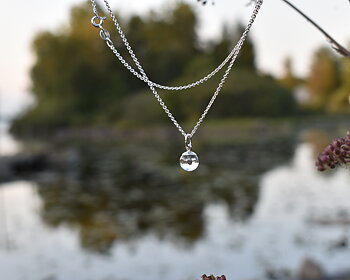 SVALÖ DROPPE- halsband i klart glas 