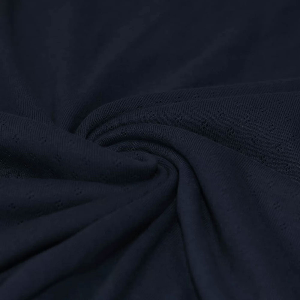 POINTELLE JERSEY - NAVY BLUE
