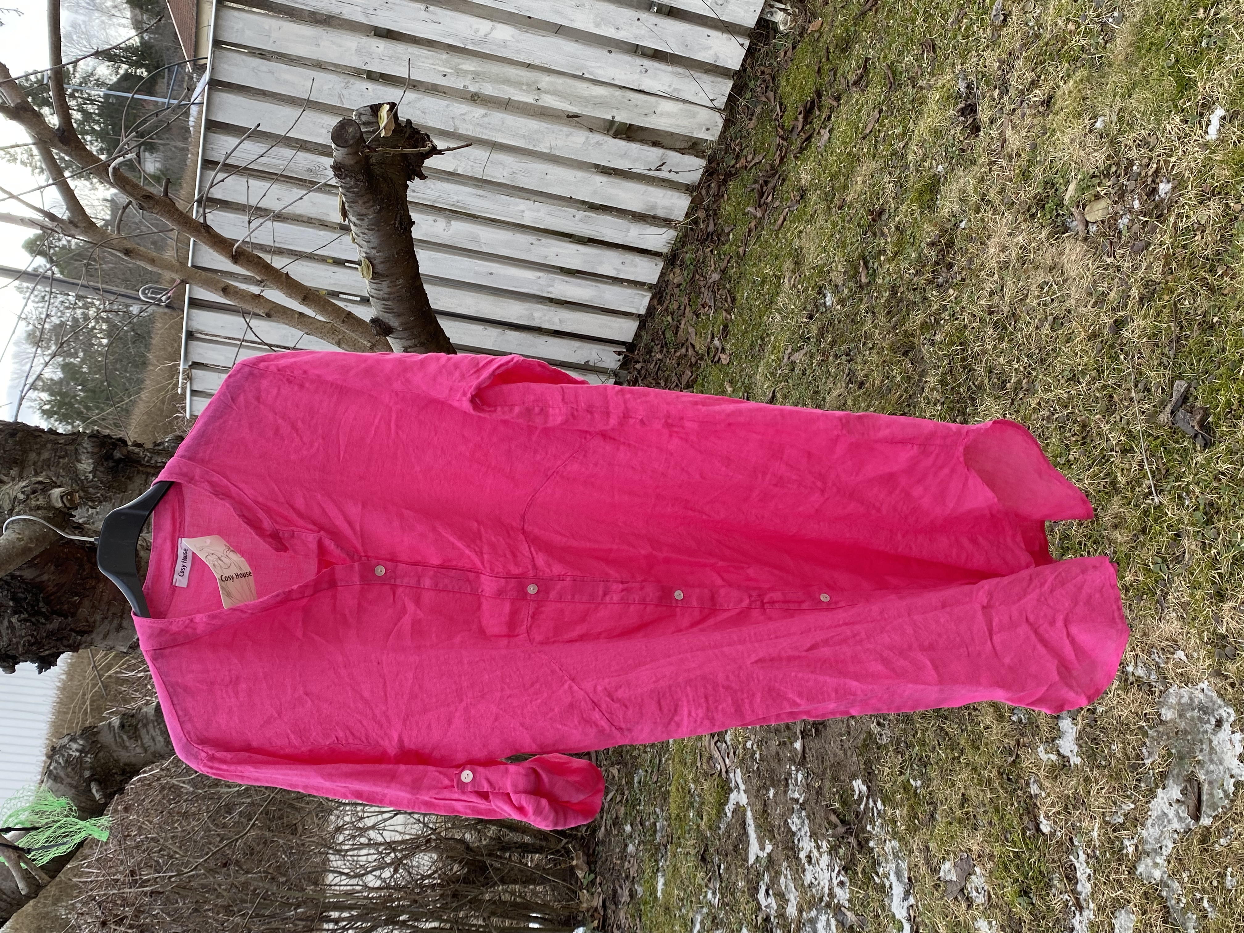 Linne Kimono murar/Klänning Cerise Cosy House 