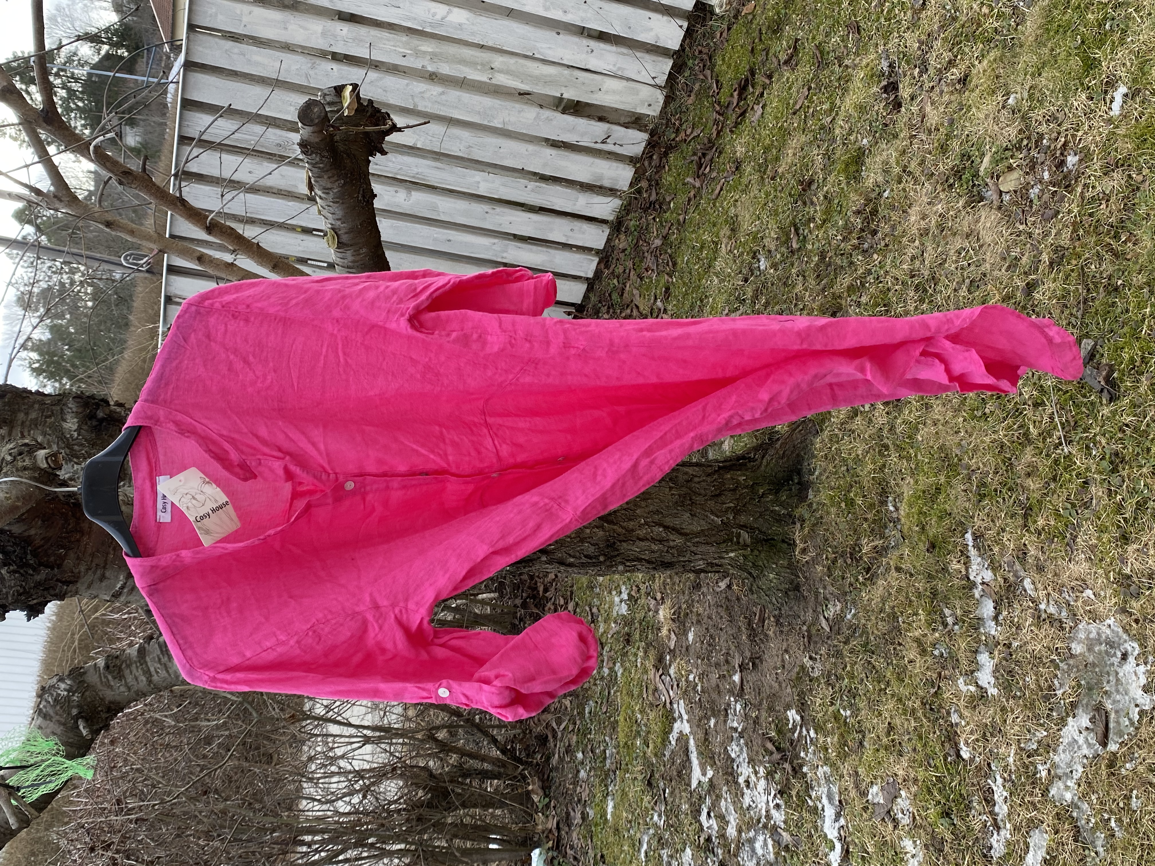 Linne Kimono murar/Klänning Cerise Cosy House  - 2