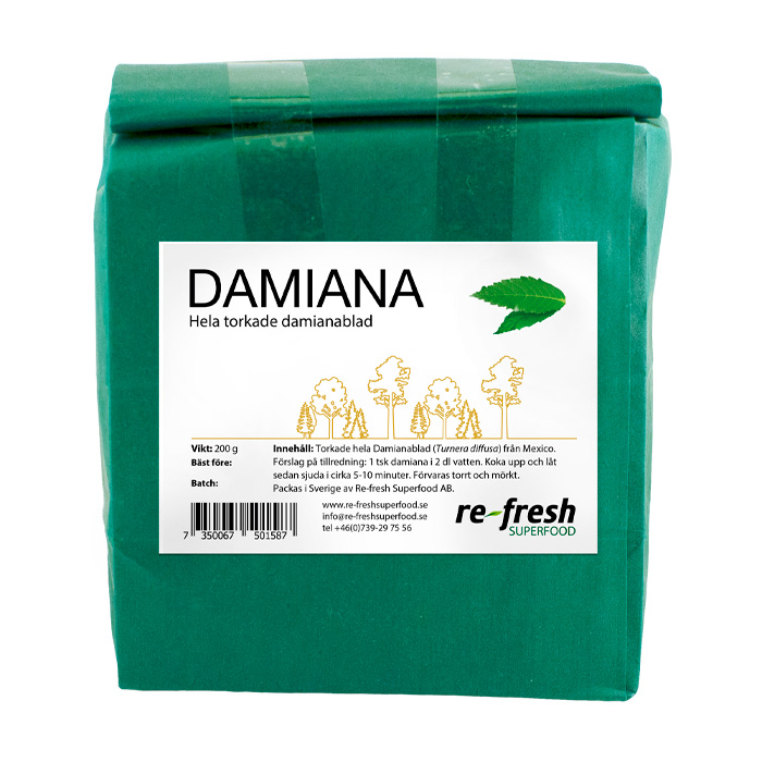 Damiana hela torkade blad 200 g