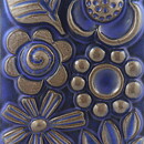 ベリット・ターナー  Fleurシリーズ  ブルーの花の陶板  30cm  1970年代 