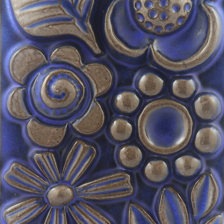 ベリット・ターナー  Fleurシリーズ  ブルーの花の陶板  30cm  1970年代 