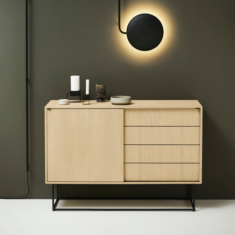 Virka Sideboard 120 cm hög ek Woud - 3