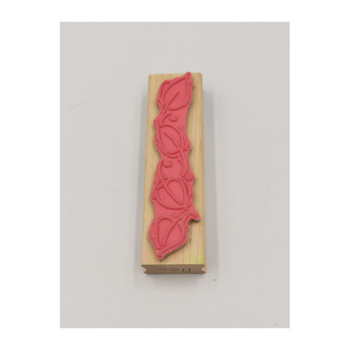 Hampton Art  Rubber Stamps Second Hand - Watercolor Leaf Border