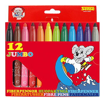Sense Fiberpennor Jumbo 12-Pack