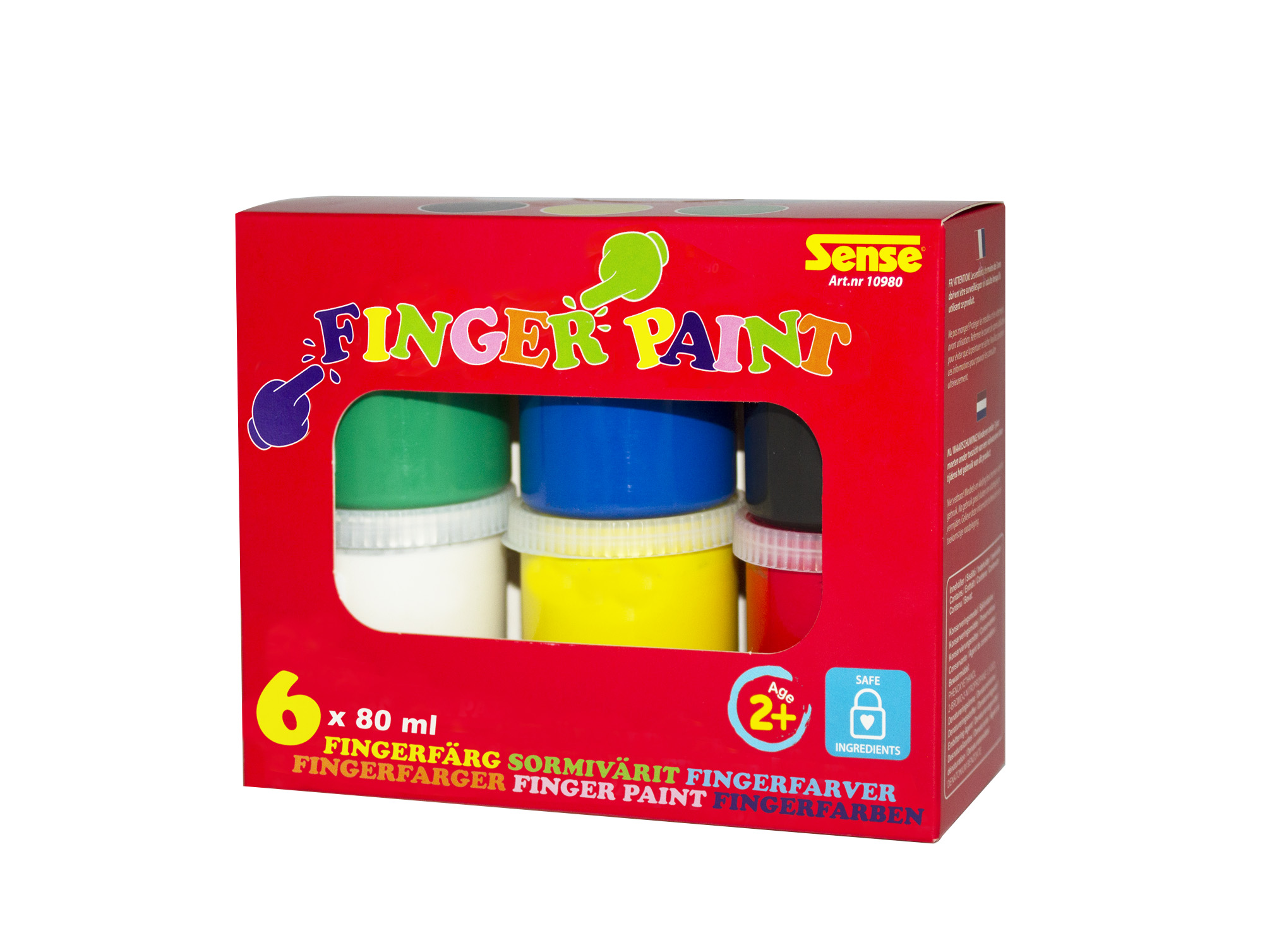 Sense Fingerfärg 6-Pack