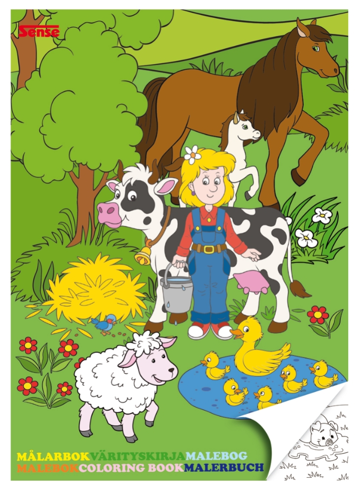 Sense Målarbok Farmen Fsc