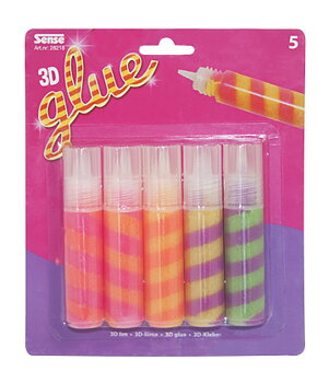 Sense Randigt Glitterlim 5-Pack