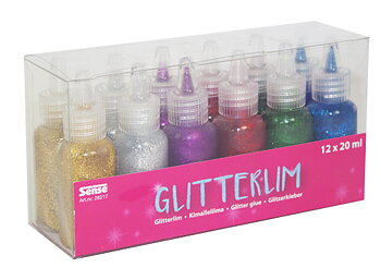 Sense Glitterlim Flaskor 12-Pack