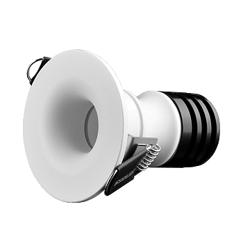DESIGNLIGHT Downl D-LS1016 4,3W 3000K Vit IP44 inkl. drivdon