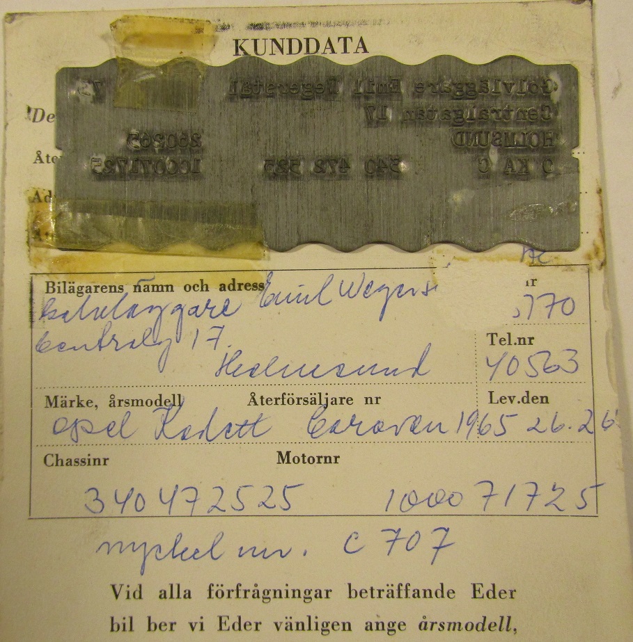 1963 Opel Rekord Underhållsservice - 2