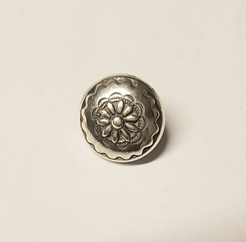 Blomknapp rund silver
