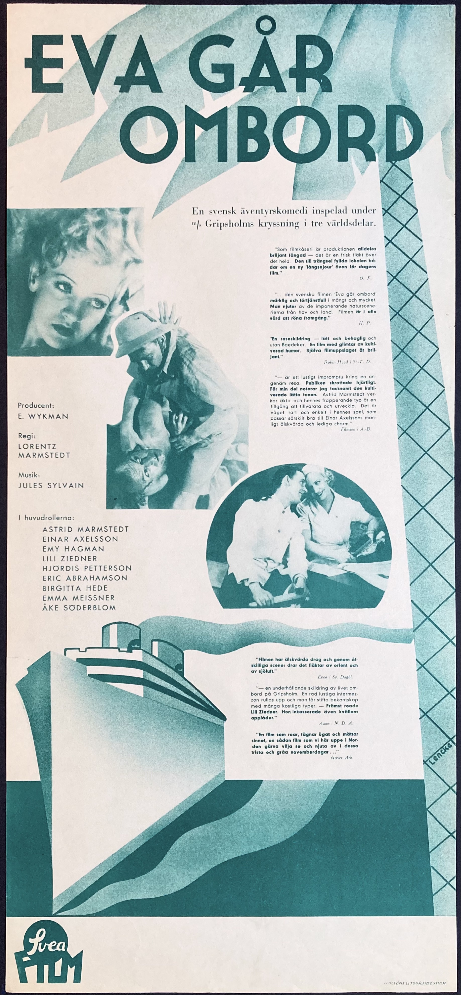 EVA GÅR OMBORD (1934)