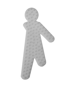 Pärlplatta person med amputation arm/ben