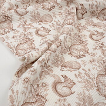 SWEET ANIMALS RIBBED - BROWN