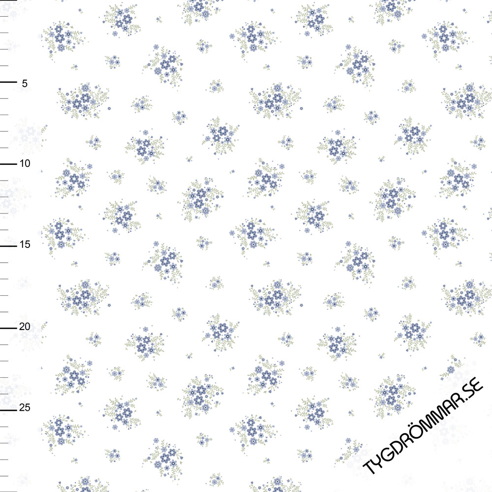 MINI FLOWERS RIBBED - BLUE - 2