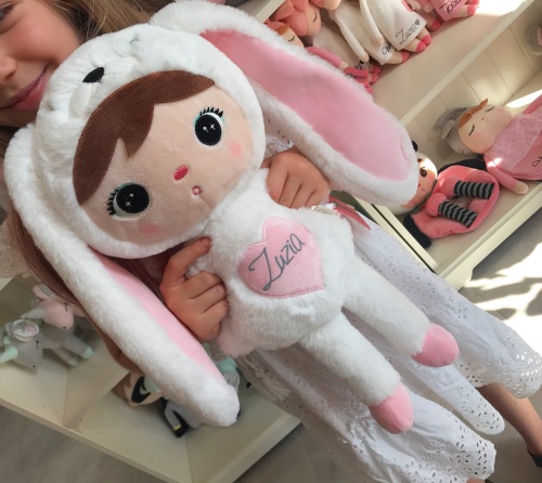 Cream Rabbit 48 cm - doll with the child's name  - 14
