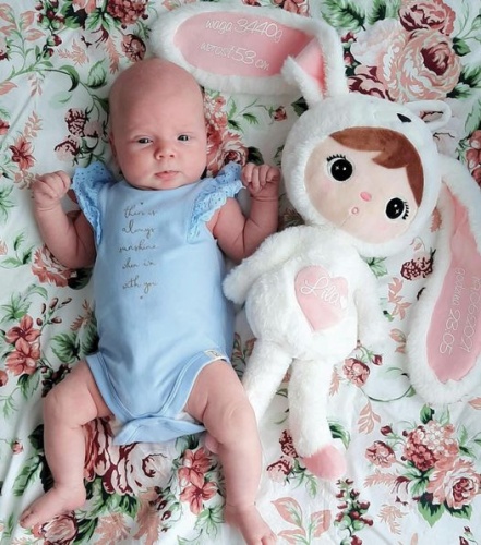 Cream Rabbit 48 cm - doll with the child's name  - 10