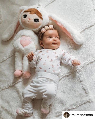 Cream Rabbit 48 cm - doll with the child's name  - 15