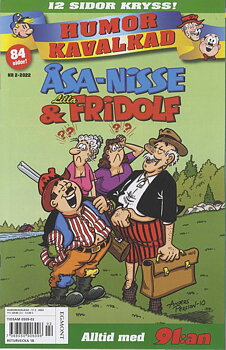 Humorkavalkad Åsa-Nisse & Lilla Fridolf nr 2 2022, 12 sidor kryss!