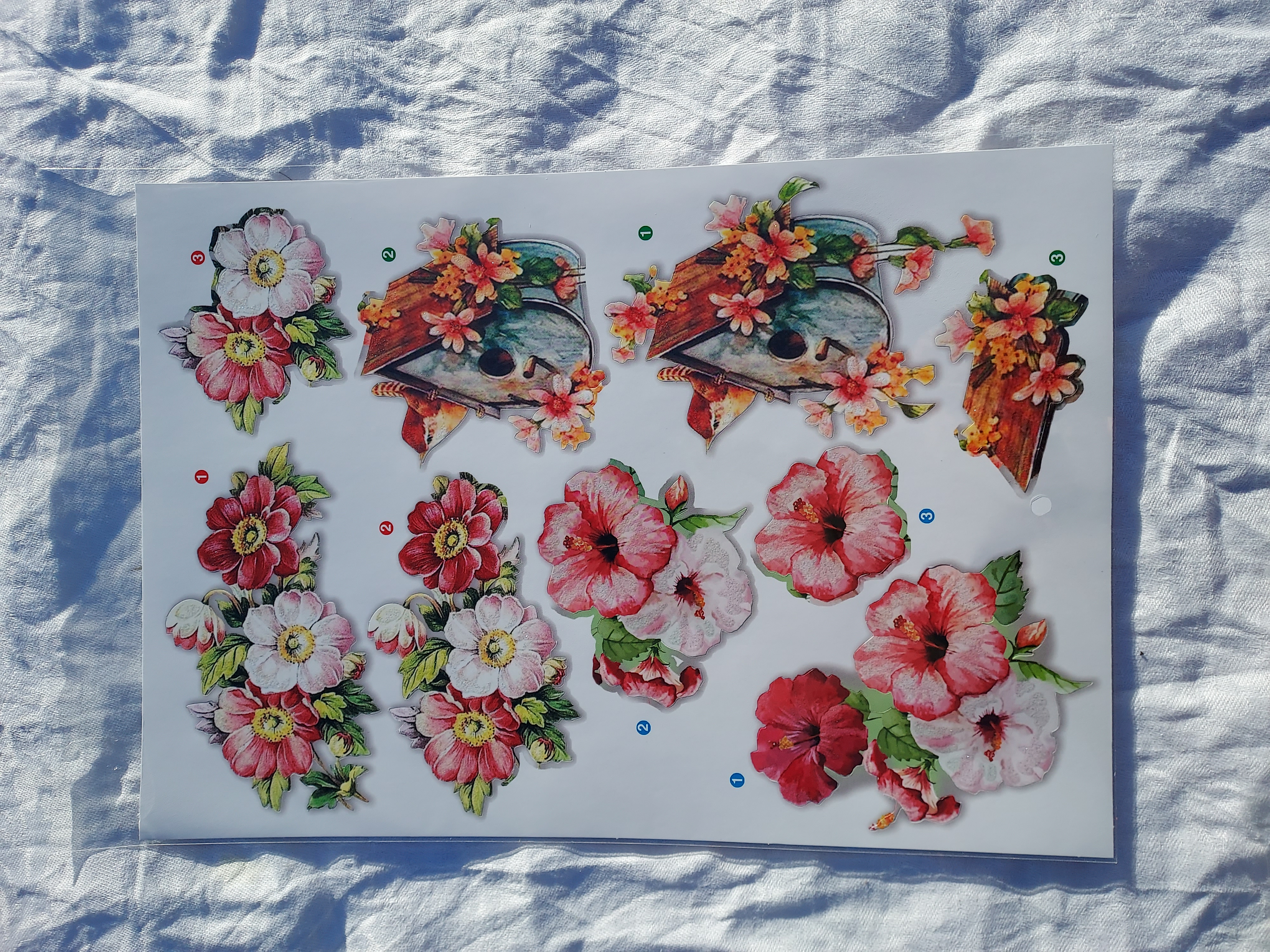 3d, motiv, 21x30cm, blommor4, fåglar