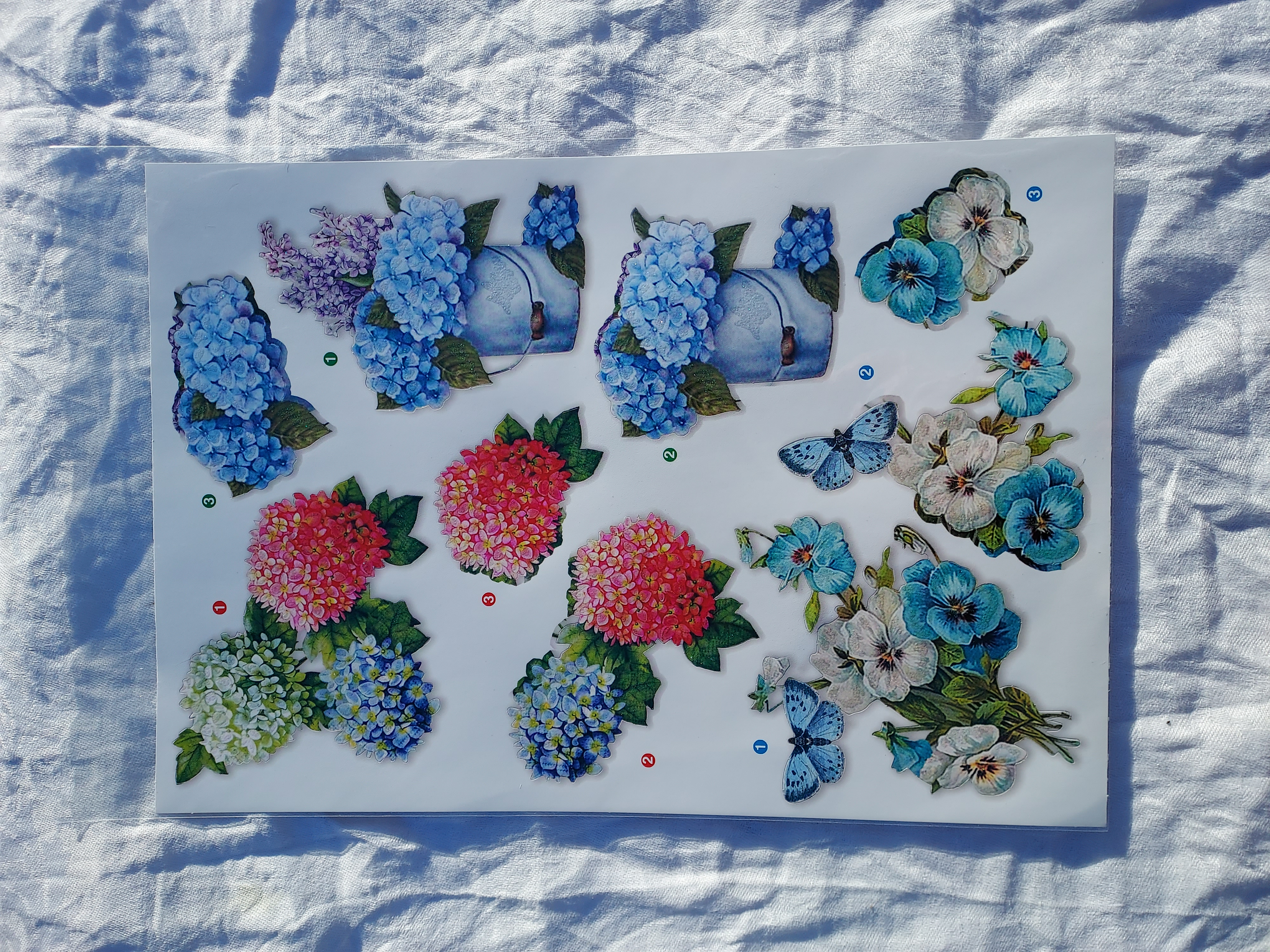 3d, motiv, blommor6, 4 ark, 1 förp - 3