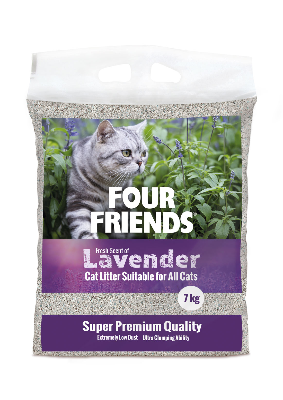 FourFrineds Lavender Kattsand 7 Kg