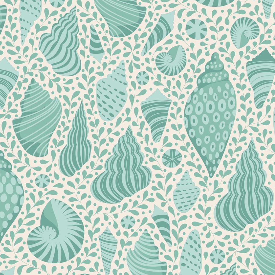Tilda Beach Shells Teal